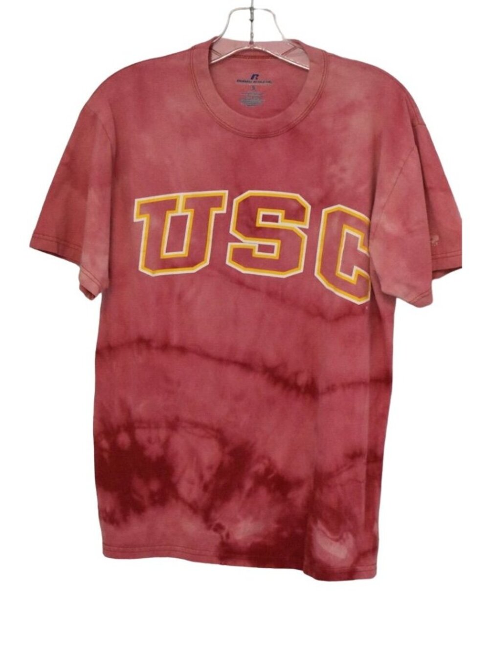Russel Athletics USC Custom Bleach Dye T-shirt Size Small